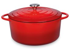 Küchenprofi Bräter Provence Rund Gusseisen Bratentopf Rot 26 cm