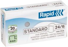1000 Rapid 24/6 Heftklammern verzinkt