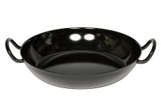 Riess Schlemmerpfanne Emaille Bratpfanne Schwarz 24 cm