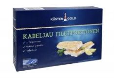 Küstengold Kabeljau Filetportionen