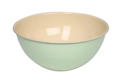 Riess Obst und Salatschüssel Emaille Pastell Nilgrün 22cm