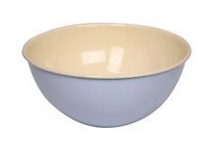 Riess Obst und Salatschüssel Emaille Pastell Blau 30cm