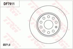 TRW Bremsscheibe DF7911 Bremsscheiben,Scheibenbremsen VW,AUDI,SKODA,TOURAN (1T1, 1T2),GOLF VI (5K1),Golf VII Schrägheck (5G1, BQ1, BE1, BE2)