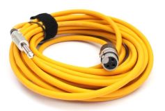 Mikrofonkabel Amphenol XLR female/ 6,3mm Klinkenstecker, 7,5 Meter, gelb