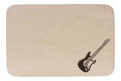 Schneidbrett bedruckt Motiv: E-Gitarre Chopping Board aus Buchenholz