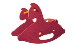 Schaukelpferd aus Holz (rot solid) / rocking horse