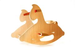 Schaukelpferd aus Holz (natur) / rocking horse