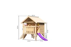 Karibu Mini Stelzenhaus Franky violett