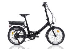 les Vacances, faltbares E-Bike, 6 Sp, 20 Zoll, Schwarz
