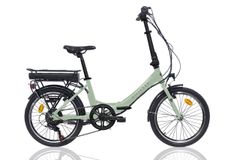 les Vacances, faltbares E-Bike, 6 Sp, 20 Zoll, Minzgrün