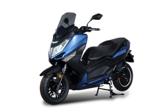 Elektro-Motorrad ALEX R - 5kW Motor mit herausnehmbaren Akkus Mattblau / schwarz