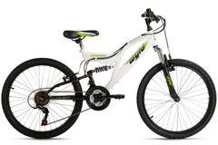 WYLD Kinder-Mountainbike Fully 24'' Zodiac weiß 18 Gänge RH 38 cm