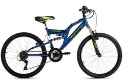 WYLD Kinder-Mountainbike Fully 24'' Zodiac blau 18 Gänge RH 38 cm