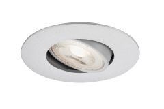 Ultraflache LED Einbauleuchte, Ø 9 cm, 5 W, Chrom-Matt
