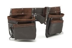 HBM Professional Double Tool Belt / Nagelschürze aus ölgegerbtem Leder