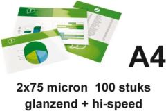 GBC Highspeed A4 Laminierfolien glänzend 2x75 Mikron 100 Stück