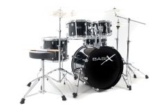 Basix Classic Einsteiger Schlagzeug-Set schwarz