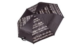 Regenschirm umbrella mit Noten Farbe schwarz / weiß - Gudrun Kübler Ø ca.100 cm