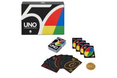 Mattel Games UNO Premium 50 Jahre Jubiläumsedition mit Münze