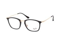 Ray-Ban RX 7164 2000, inkl. Gläser, Quadratische Brille, Unisex