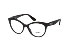 Miu Miu MU 04RV 1AB1, inkl. Gläser, Cat Eye Brille, Damen