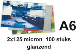 GBC Laminierfolien A6 glänzend 2x125 Mikron 100 Stück