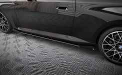 Seitenschweller Ansatz (Paar) + Flaps passend für BMW 2 Coupe G42 schwarz Hochglanz
