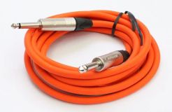 Gitarrenkabel 6,3mm Klinke/Klinke, Mono, Neutrik, 3 Meter, orange
