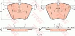 Trw Bremsbelagsatz, Scheibenbremse Bmw: 7, 5 GDB1915
