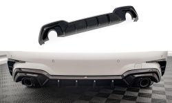 Heckansatz Diffusor passend für BMW 3er M-Paket G20 / G21 schwarz Hochglanz mit AHK