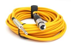Mikrofonkabel Amphenol XLR female/ 6,3mm Klinkenstecker, 10 Meter, gelb
