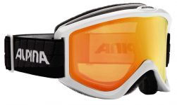 Alpina Smash 2.0 Multi Mirror Skibrille (814 weiß/schwarz, Scheibe: MULTIMIROR, orange)