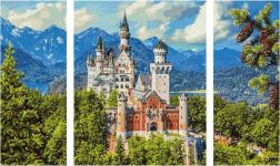 Schipper Malen nach Zahlen »Meisterklasse Triptychon - Schloss Neuschwanstein«, Made in Germany