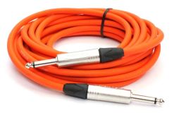 Gitarrenkabel 6,3mm Klinke/Klinke, Mono, Neutrik, 6 Meter, orange