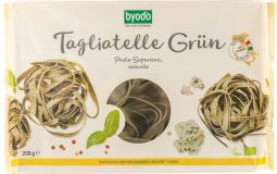 byodo Grüne Tagliatelle, 250 gr Packung -hell-