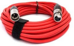Mikrofonkabel Alcatel XLR male/female, 10 Meter, rot
