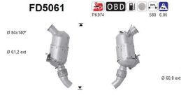 AS Ruß-/Partikelfilter, Abgasanlage  für BMW 18307798307 FD5061