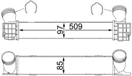 MAHLE Ladeluftkühler CI 146 000S  für BMW 17512468100 17517524916 7524916
