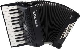 Hohner Bravo II 48 - schwarz HOA16522 48 Bässe, neues Verdeck, silent Key