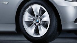 BMW Alufelge Sternspeiche 155 silber 7J ET34 3er E90/E91 Vorderac