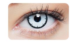 Halloween Kontaktlinsen 1-DAY Angelic White Tageslinsen Sphärisch 2 Stück Kontaktlinsen; contact lenses; Kontaktlinsen