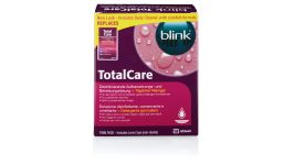 Blink Total Care Twinpack 2x120 ml Aufbewahrungslösung + 4x15ml Reiniger + 1 Behälter Hartlinsenpflege Vorteilspack 300 ml Kontaktlinsen-Pflegemittel; -Flüssigkeit; -Lösung; -Reinigungsmittel; Kontaktlinsen