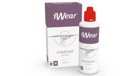 iWear simplesept 100ml Peroxid Pflege Reisepack 100 ml Kontaktlinsen-Pflegemittel; -Flüssigkeit; -Lösung; -Reinigungsmittel; Kontaktlinsen
