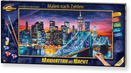 Schipper Malen nach Zahlen »Meisterklasse Breitformat - Manhattan bei Nacht«, Made in Germany