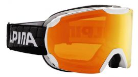 Alpina Pheos Multi Mirror Skibrille (814 weiß/schwarz, Scheibe: MULTIMIRROR orange)