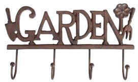 Wandgarderobe "Garden" Garderobe Wandhaken Gusseisen Vintage Braun