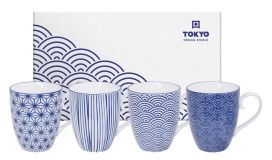 Tokyo Design Studio - Nippon Blue - Becherset - 8,5 x 10,2 cm 380 ml - 4 Stück