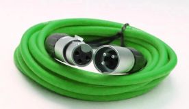 Mikrofonkabel Amphenol XLR male/female, 3 Meter, grün