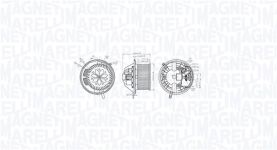 MAGNETI MARELLI Innenraumgebläse 069412760010 Ø150mm 150mm für BMW 64116933663 64119227670 64119144200
