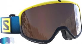 Salomon Four Seven Racing Rennskibrille (blau, Scheibe: 3 lenses allweather)